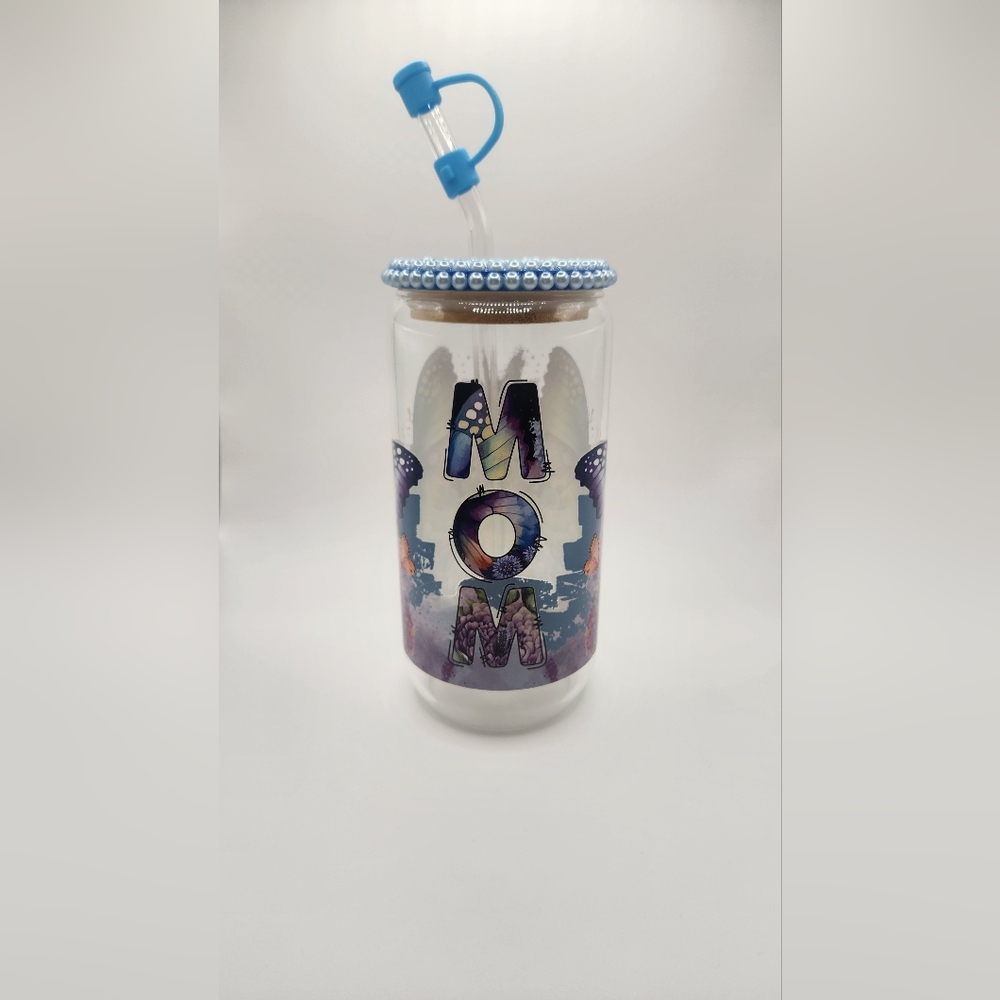 16oz Tumbler Cup (saying: MOM)